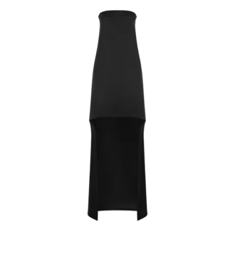 Asymmetrische strapless cocktailjurk