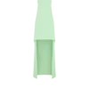 Asymmetrische strapless cocktailjurk van dubbele georgette stretchzijde Asymmetrische strapless cocktailjurk van dubbele georgette stretchzijde