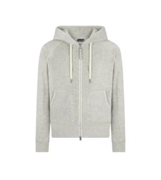 Badstof hoodie met ritssluiting