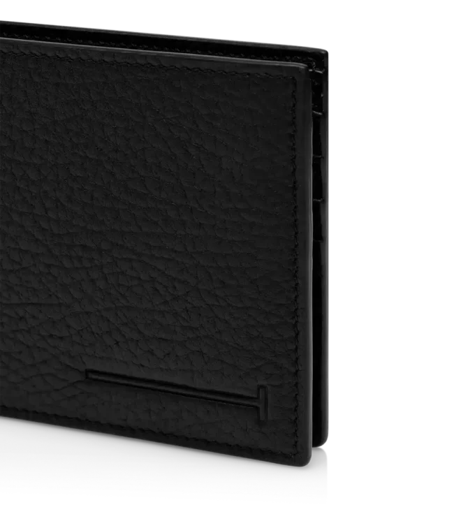 Bedrukte hertenleren langwerpige T-lijn klassieke bifold portemonnee Bedrukte hertenleren langwerpige T-lijn klassieke bifold portemonnee