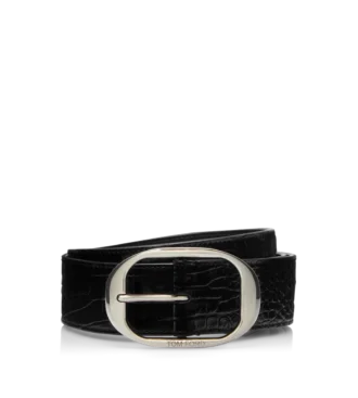 Bedrukte ovale riem met alligatorprint Bedrukte ovale riem met alligatorprint