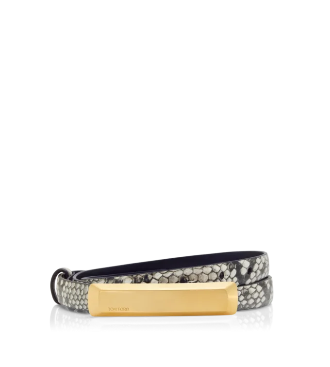 Bedrukte Python Bar Belt