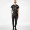 Bikerbroek van generfd leer Bikerbroek van generfd leer