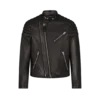 Bikerjack van generfd leer met ritssluiting Bikerjack van generfd leer met ritssluiting