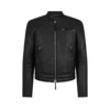 Bikerjack van generfd leer met ritssluiting Bikerjack van generfd leer met ritssluiting