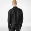 Bikerjack van generfd leer met ritssluiting Bikerjack van generfd leer met ritssluiting