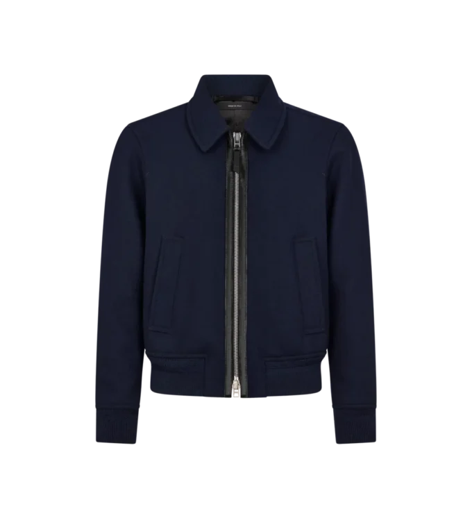 Blouson met dubbele twill kraag Blouson met dubbele twill kraag