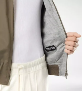 Blouson met kasjmiervoering