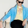 Blouson met kraag van kasjmier suède Blouson met kraag van kasjmier suède