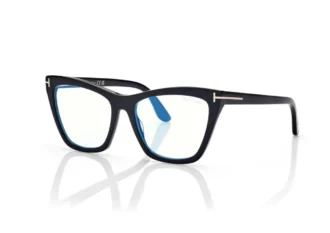 Blue Block Cat Eye Opticals met clip-on zonnebril