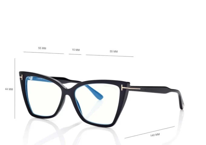 Blue Block Square Cat Eye Opticals