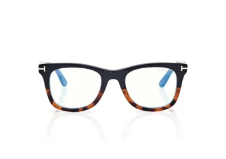 Blue Block vierkante bril met clip-on zonnebril