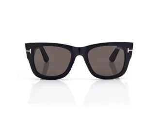 Blue Block vierkante bril met clip-on zonnebril