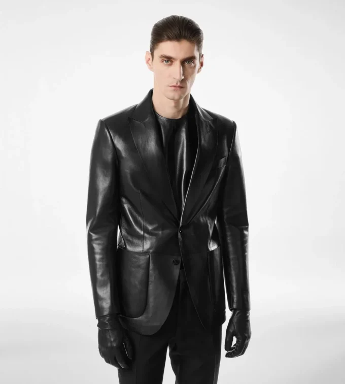 Boterzachte leren blazer Boterzachte leren blazer