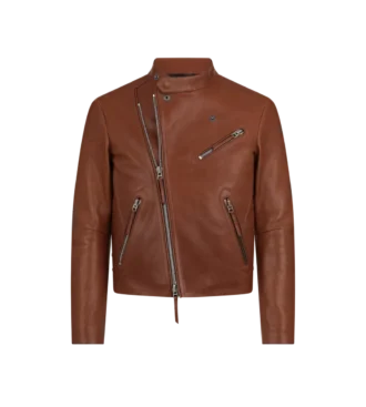 Buffalo Grain Leather Asymmetric Racer