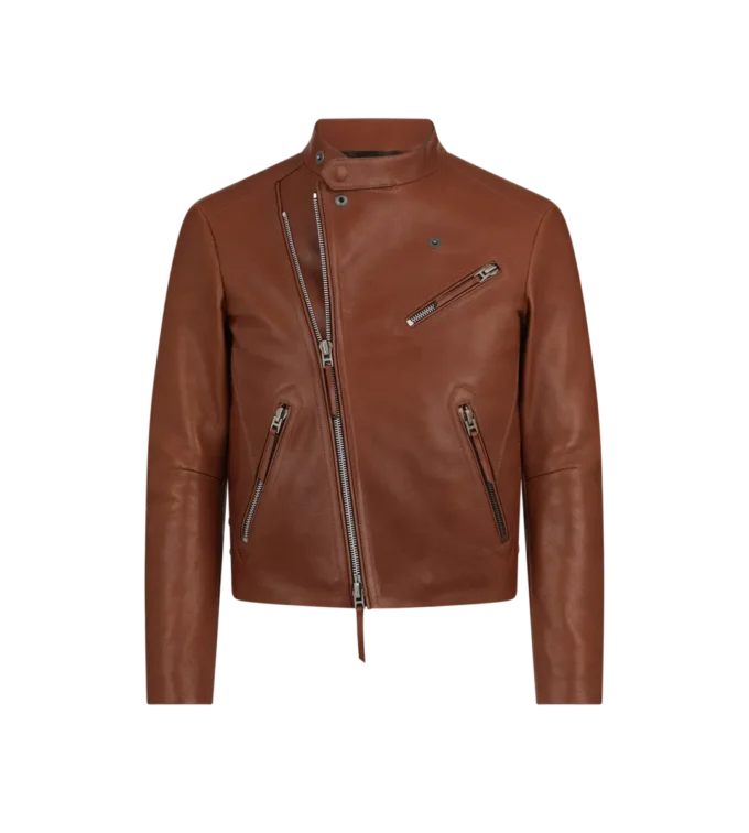 Buffalo Grain Leather Asymmetric Racer Buffalo Grain Leather Asymmetric Racer