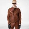 Buffalo Grain Leather Asymmetric Racer Buffalo Grain Leather Asymmetric Racer