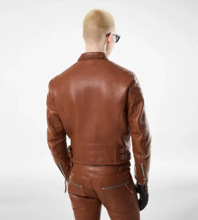 Buffalo Grain Leather Asymmetric Racer Buffalo Grain Leather Asymmetric Racer