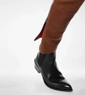 Buffalo Grain Leather Biker Pant