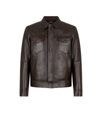 Buffalo Grain Leather Western Jacket