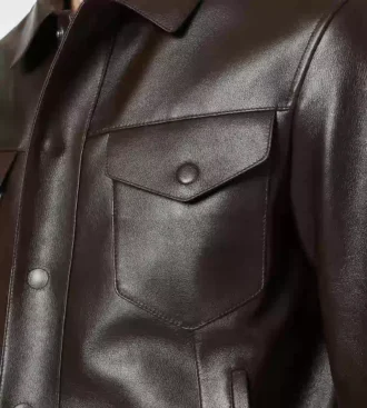 Buffalo Grain Leather Western Jacket