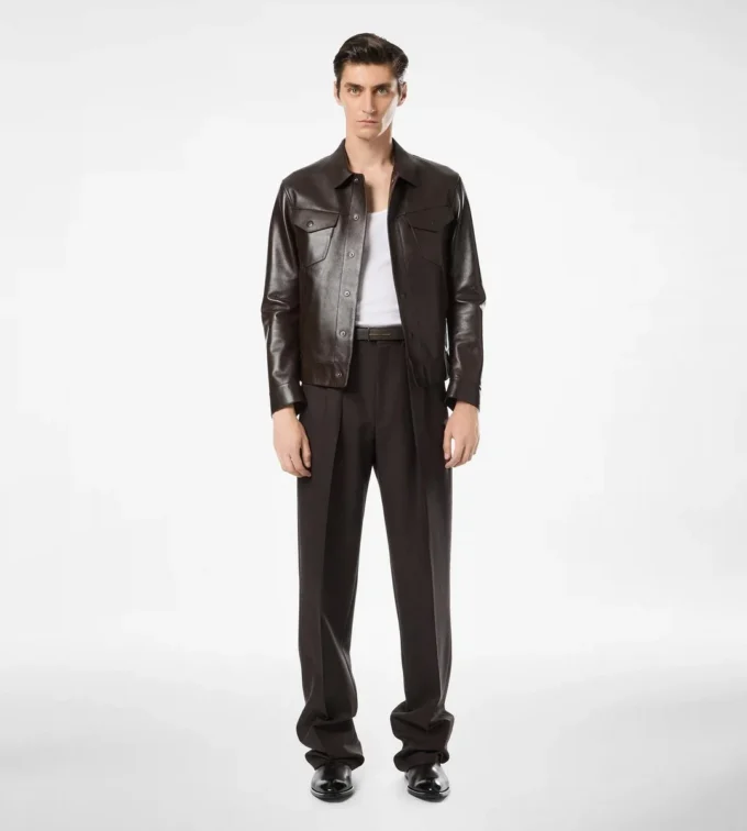 Buffalo Grain Leather Western Jacket