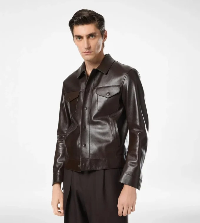 Buffalo Grain Leather Western Jacket