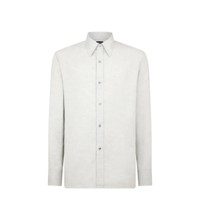 Cashmere Melange Fluid Fit Shirt