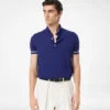 Contrast Piping Cashmere Silk Polo Contrast Piping Cashmere Silk Polo
