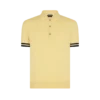 Contrasterende katoenen zijden polo met biezen