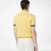 Contrasterende katoenen zijden polo met biezen