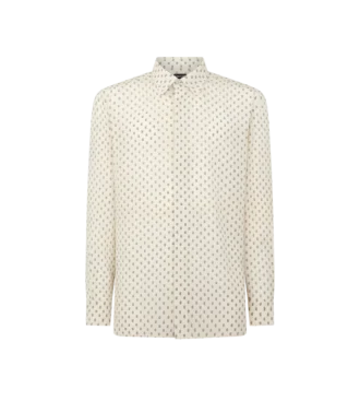 Crepe De Chine Paisley Print Fluid Fit Shirt