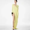 Crepe Jersey avondjurk met lange mouwen