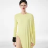 Crepe Jersey avondjurk met lange mouwen