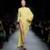 Crepe Jersey avondjurk met lange mouwen