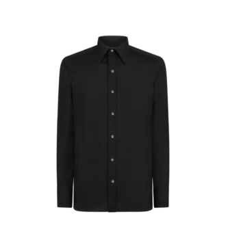 Crepe satijnen slim fit overhemd