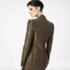Croco Jacquard jasje met enkele rij knopen en revers Croco Jacquard jasje met enkele rij knopen en revers