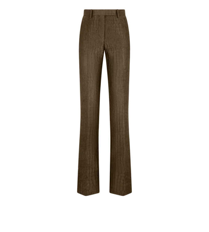 Croco Jacquard Tailored Straight Pants Croco Jacquard Tailored Straight Pants
