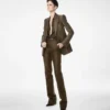 Croco Jacquard Tailored Straight Pants Croco Jacquard Tailored Straight Pants