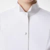 Cropped shirt van gebonden katoen-zijde mix popeline Cropped shirt van gebonden katoen-zijde mix popeline