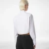 Cropped shirt van gebonden katoen-zijde mix popeline Cropped shirt van gebonden katoen-zijde mix popeline
