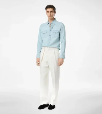 Denim chambray westernshirt