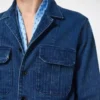 Denim overshirt met visgraatmotief Denim overshirt met visgraatmotief