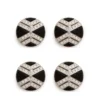 Diamanten onyx ronde studs