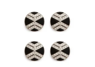 Diamanten onyx ronde studs Diamanten onyx ronde studs