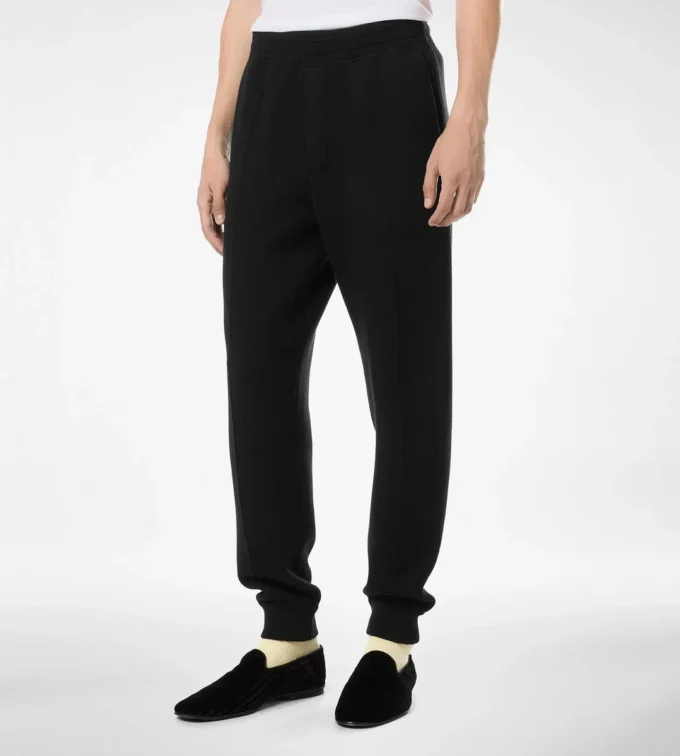Dubbelzijdige wollen joggingbroek
