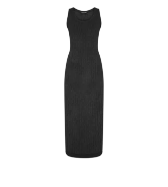 Enkellange vestjurk met metalen plaatje van Tom Ford