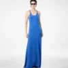 Fijne merino mouwloze lange tanktopjurk