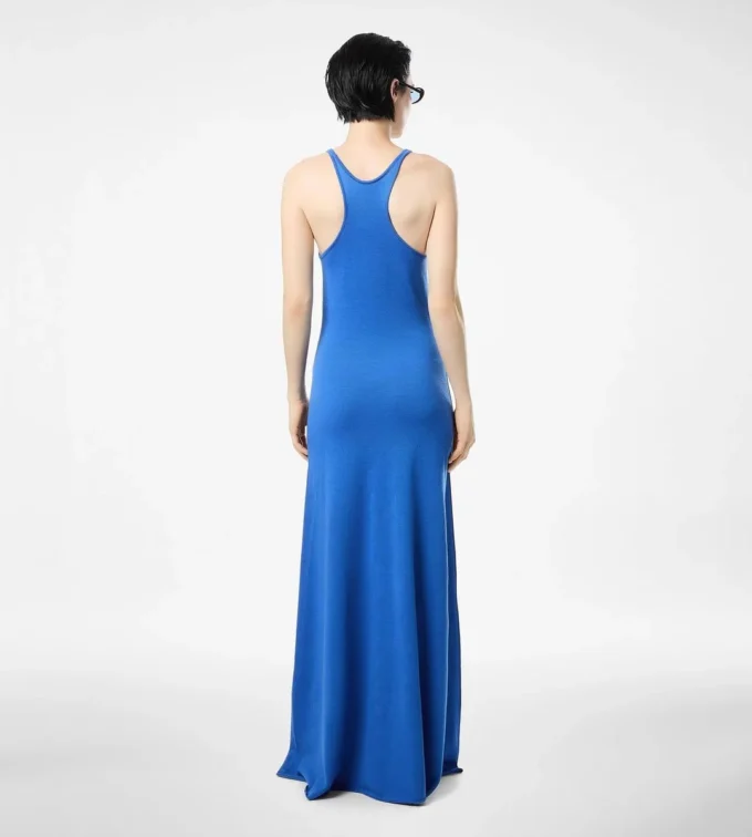 Fijne merino mouwloze lange tanktopjurk