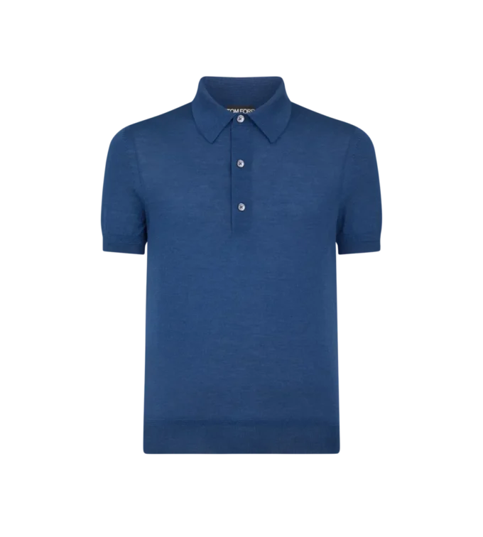 Fijngebreide kasjmier-zijde polo